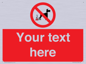 Custom No Dog Fouling Sign